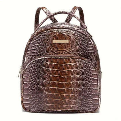 Coffee Brown Prep Luxury Backpack