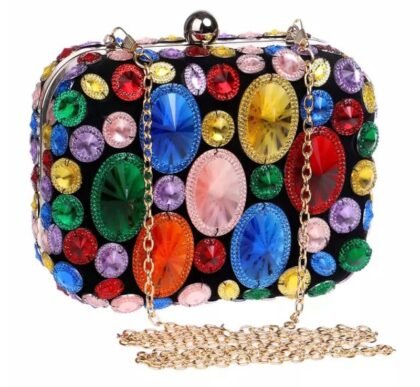 Multi color Bold Rhinestone Clutch